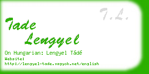 tade lengyel business card
